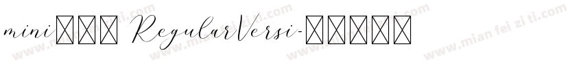 mini小布丁 RegularVersi字体转换